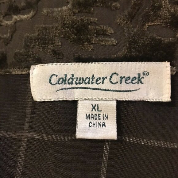 COLDWATER CREEK. Burnout Sheer. Size XL. Button Up Top. Long Sleeve. B12 - Picture 9 of 9